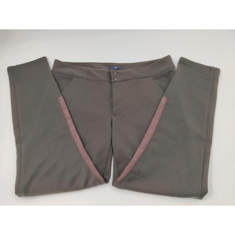GAP Riding Skinny Pants Womens Size 10 Green W/Brown Faux‎ Suede Thick Patch